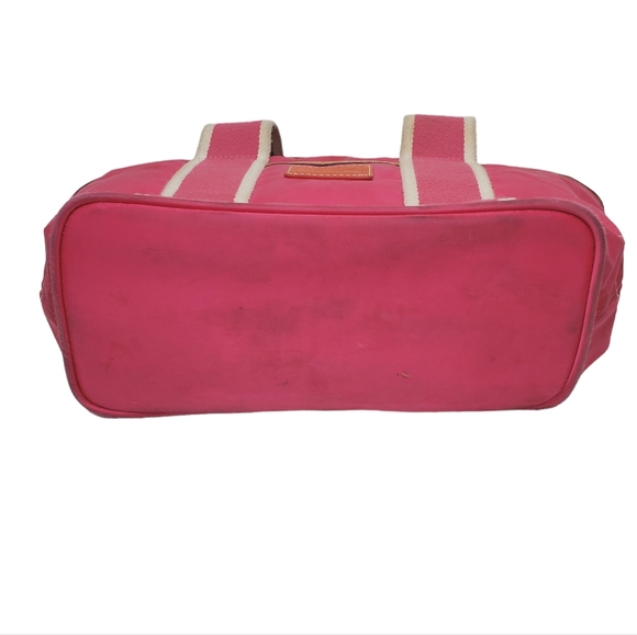 COACH Hamptons Mini Weekender Tote Pink Satin Bag - Picture 7 of 15